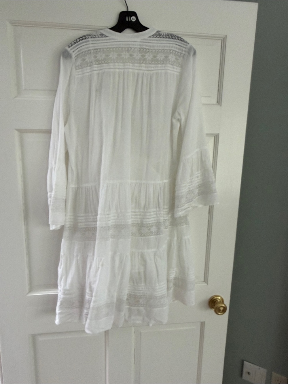 Velvet by Graham & Spencer White Lace-Trim Mini Dress - Picture 4 of 4
